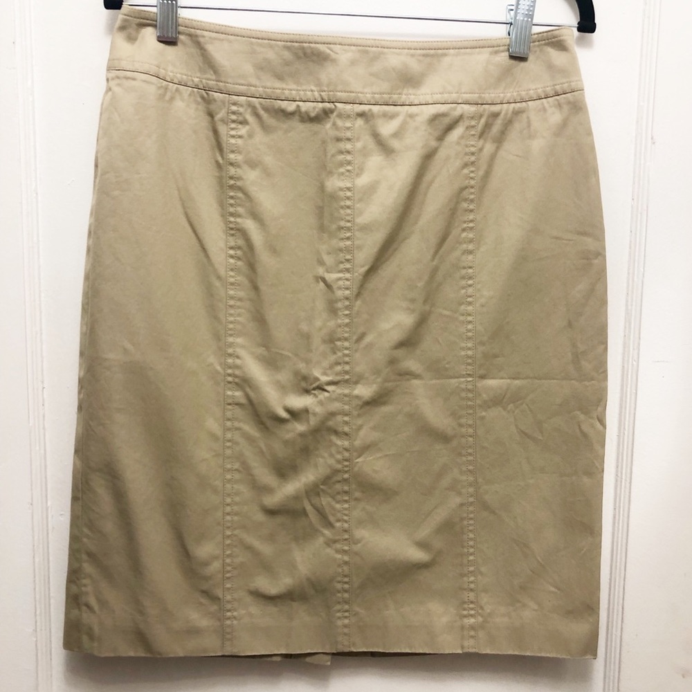 Talbots Petites Khaki Pencil Skirt. Size 10